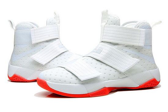 Nike Lebron Soldier 10 White Fluorescent Red Inexpensive